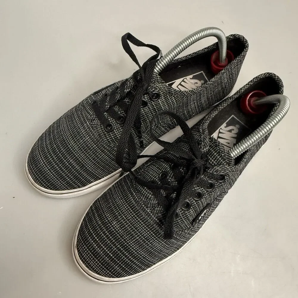 Vans Classic Knit Skate Sneakers Black Women’s 5 Men’s 3.5 Low Top Shoes EU 34.5